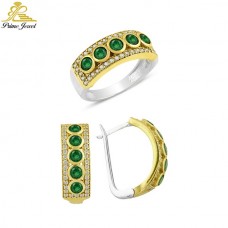 Gümüş Taşlı Set